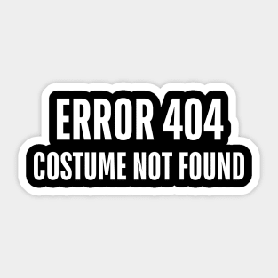 error 404 costume not found Sticker